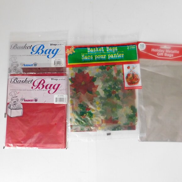 Christmas Gift Wrapping Lot Ribbons Cello Bags Gift Bags - Picture 6 of 10